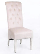 Sofia Dining Chairs Lion Knocker chrome legs