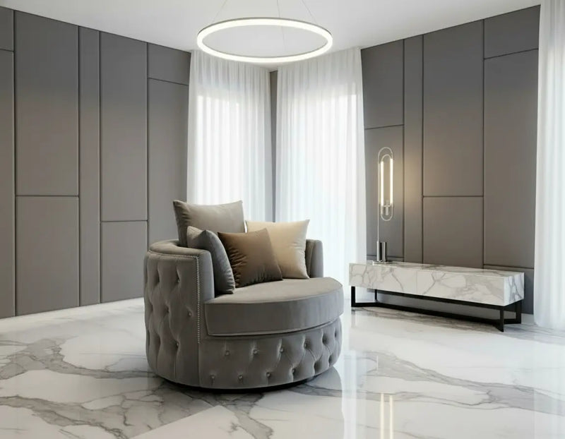 Swivel / Upholstered Cuddle Chair – Plush Velvet