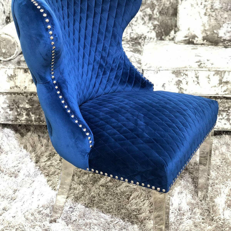 Valentino Navy velvet dining chair Set of 2