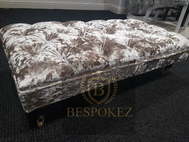 CRUSHED VELVET FOOTSTOOL 1 METER X 50 CM