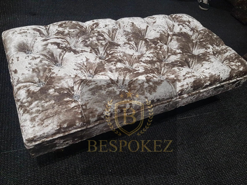 CRUSHED VELVET FOOTSTOOL 1 METER X 50 CM