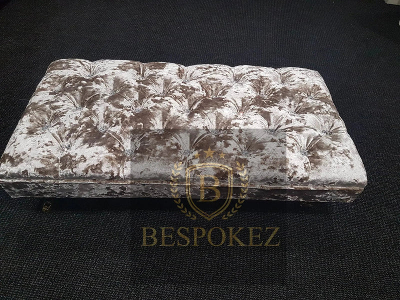 CRUSHED VELVET FOOTSTOOL 1 METER X 50 CM