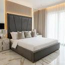 Lyon Plush Velvet Bed Frame – Bespoke Rolled Back Design, Handcrafted in the UK