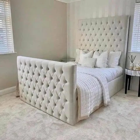 Phantom Plush Velvet Bed – Bespoke Handcrafted Upholstered Bedframe (Made in the UK)