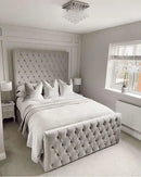 Phantom Plush Velvet Bed – Bespoke Handcrafted Upholstered Bedframe (Made in the UK)