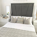 Lyon Plush Velvet Bed Frame – Bespoke Rolled Back Design, Handcrafted in the UK