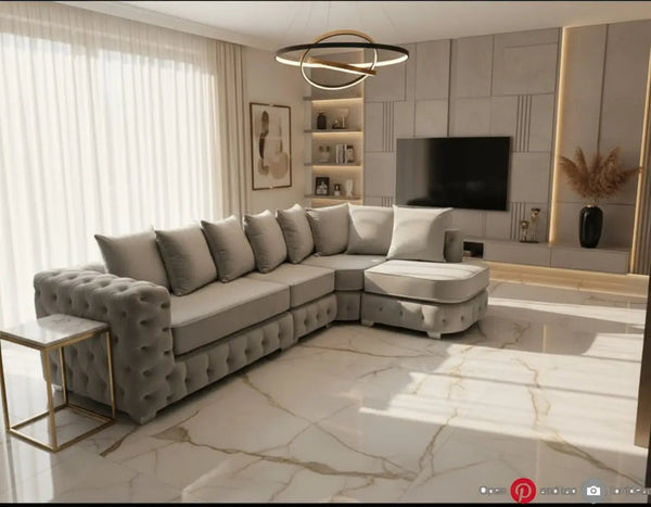 Ashton Velvet Chaise Sofa Range