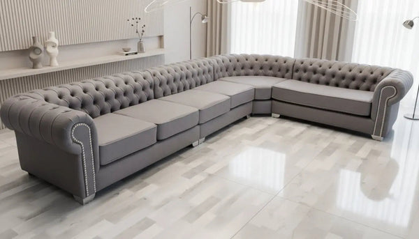 Richmond Chesterfield Velvet/Leather Sofa Range