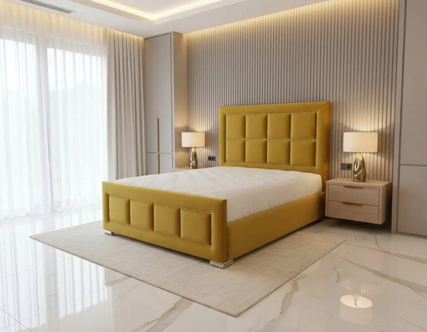 Diana Plush Velvet Bed Frame – Bespoke Chesterfield Design, Handcrafted in the UK