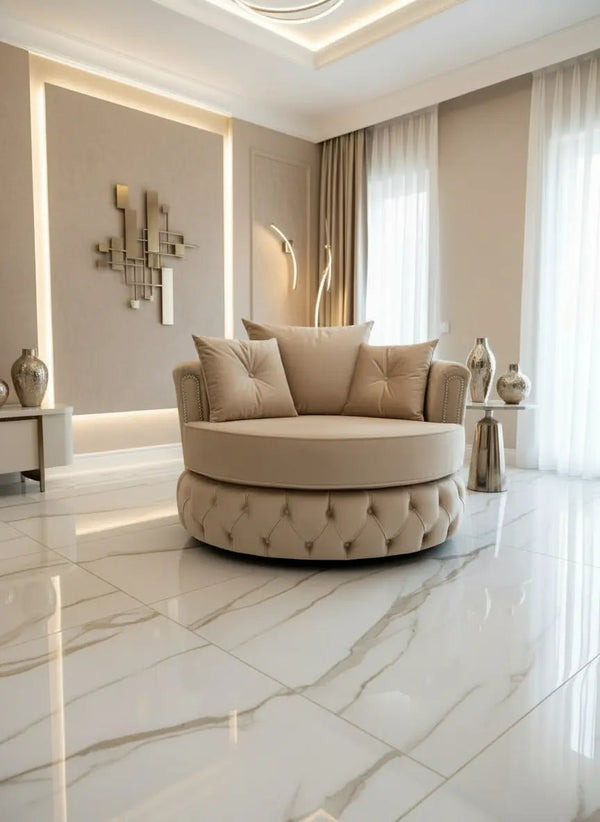 Swivel & Upholstered Cuddle Chair Plush Velvet velvetsofa