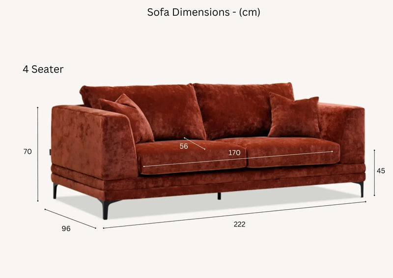 Aluxo Lenox Sofa Range in Steel Velvet furnish 365