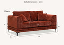 Aluxo Lenox Sofa Range in Steel Velvet furnish 365