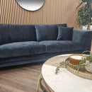 Aluxo Lenox Sofa Range in Aegean Blue Velvet furnish 365