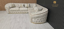 Ambassador 270cm x 270cm Corner Sofa – Champagne & Gold Finish