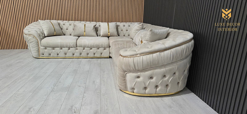 Ambassador corner in 270x270cm in Champagne and Gold