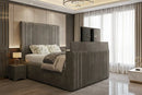 Lucy TV Bed Frame with Integrated TV Lift – Upholstered Velvet