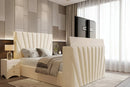 Lyon TV Bed Frame with Integrated TV Lift – Upholstered Velvet
