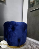 Khalifah Round Luxury Velvet Stools - Available In Many Colours