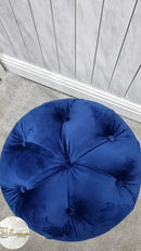 Khalifah Round Luxury Velvet Stools - Available In Many Colours