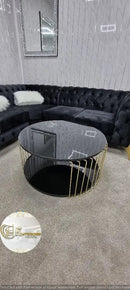 EFES ROUND COFFEE TABLE BLACK OR WHITE