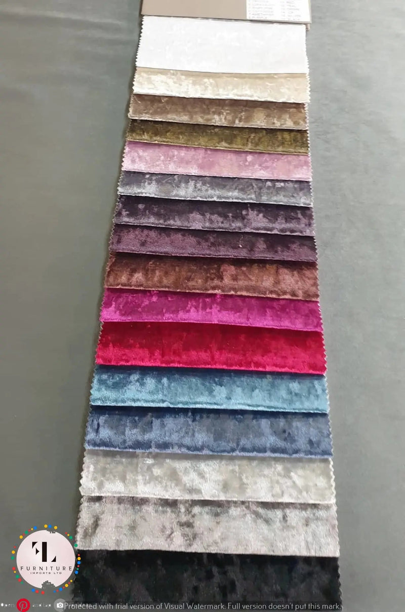 BEDFRAME SAMPLE - Crushed Velvet Bed Samples