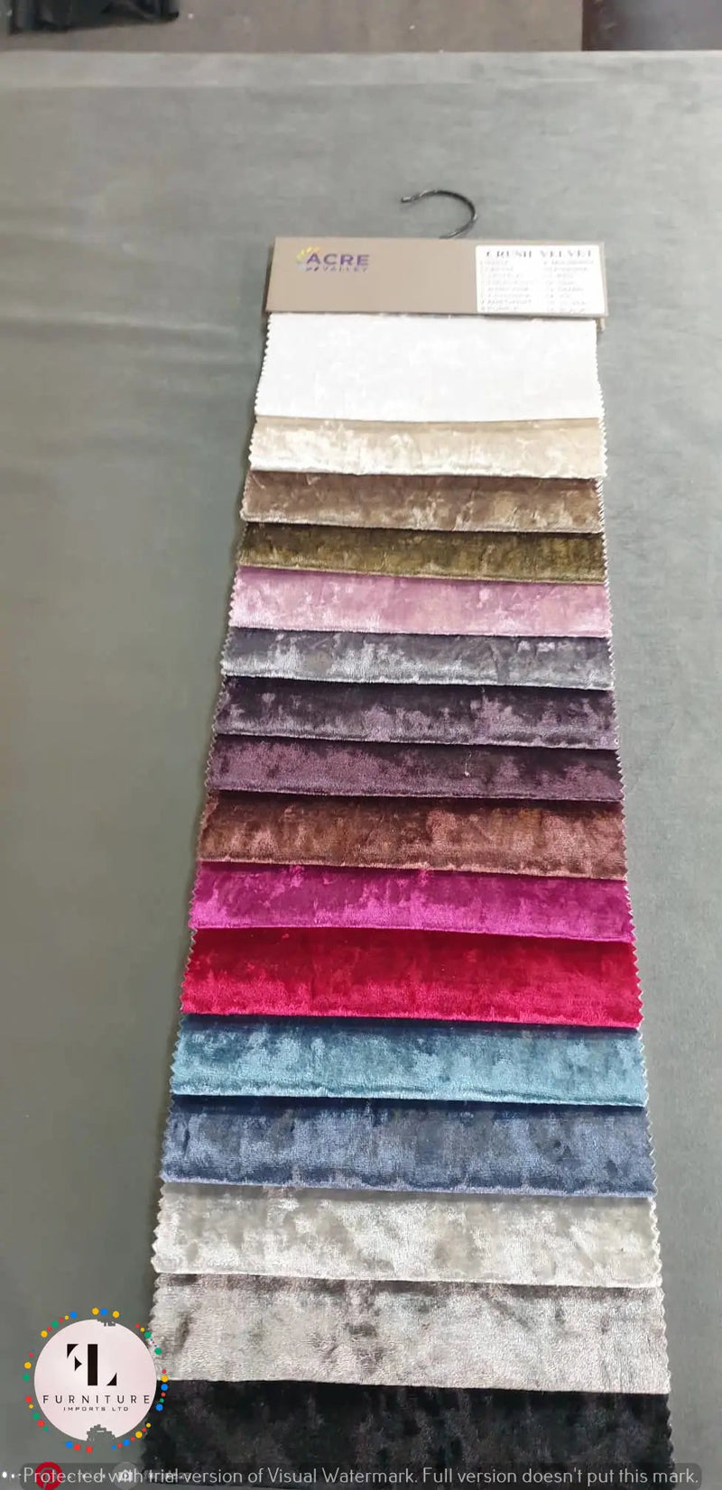 BEDFRAME SAMPLE - Crushed Velvet Bed Samples