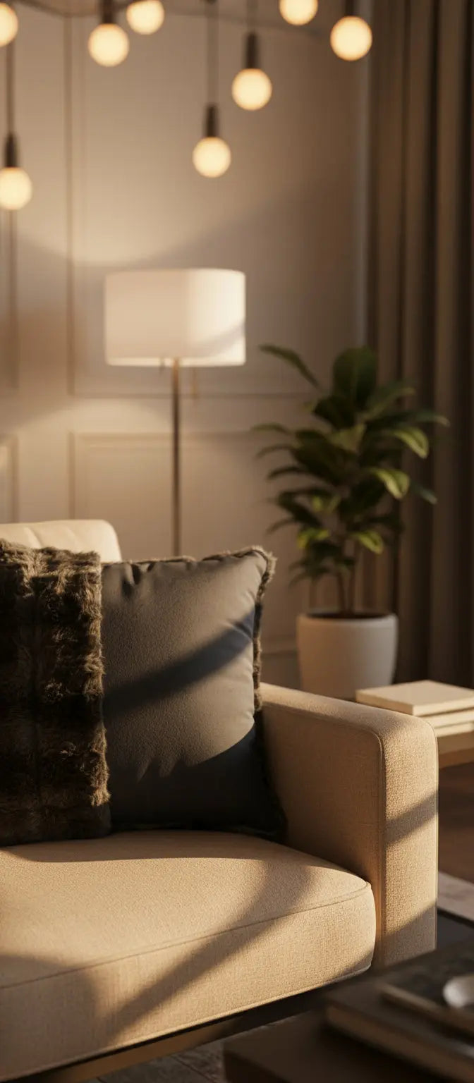 Neoma Grey  With Grey Fur Cushion