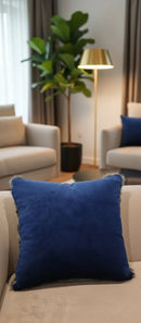 Neoma Blue With Grey Fur Cushion