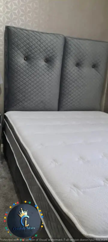 Colorado Divan Ottoman Bedframe In Grey Without Mattress