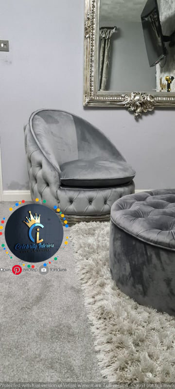 Bvlgari Berjer Sofa In Grey And Chrome Chrometrimsofa goldtrimsofa velvetsofa dubaisofacollection plushvelvetsofas luxurysofa uniquesofas furniture sofas sofa cornersofa 3+2sofa homedecor design interiordesign livingroom home furnituredesigns love bespoke bespokesofas