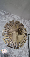 Aztec Mirrored Wall Clock