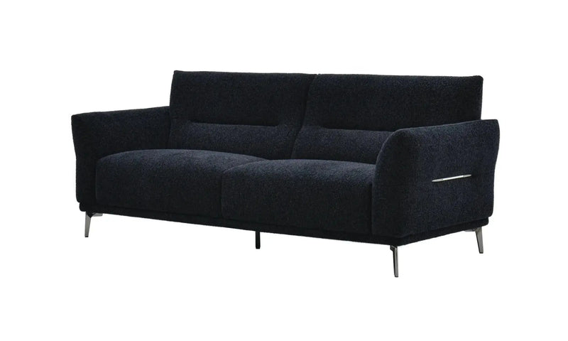 Aluxo Albany Sofa Range in Black Lux Boucle Fabric F I INTERIORS