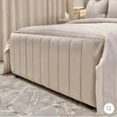 Louisiana Plush Velvet Panel Bed – Bespoke Handcrafted Bedstead (Made in the UK)