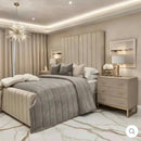 Louisiana Plush Velvet Panel Bed – Bespoke Handcrafted Bedstead (Made in the UK)