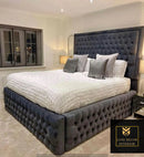 Ryman Plush Velvet Bed – Bespoke Handcrafted Bedstead (Made in the UK)