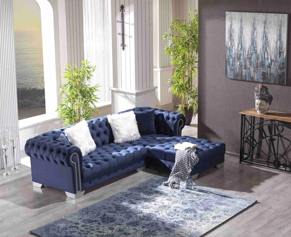 Calliope Chesterfield Sleigh Corner Sofa Range Plush Velvet -