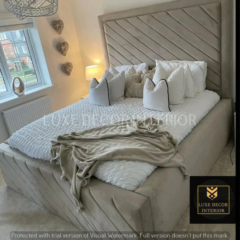 Duke Plush Velvet Bed – Bespoke Handcrafted Bedstead (Made in the UK)