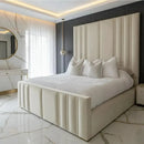 Athena Wingback Plush Velvet Bed – Bespoke Handcrafted Bedstead (Made in the UK)