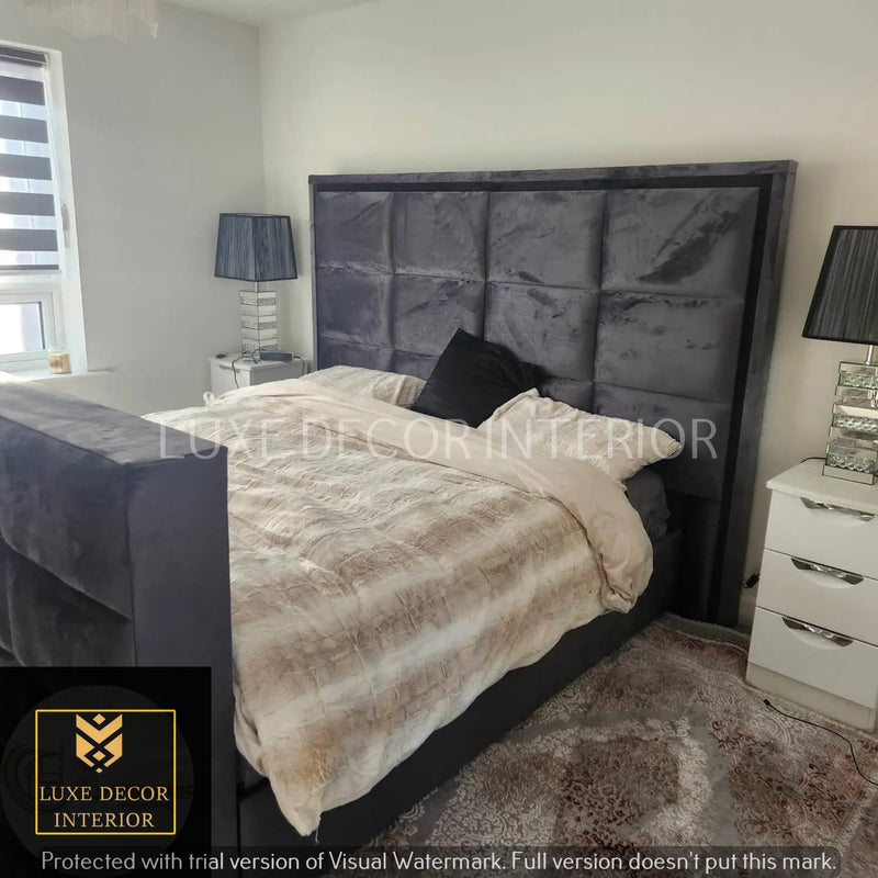 Avery Plush Velvet Bed – Bespoke Handcrafted Bedstead (Made in the UK)