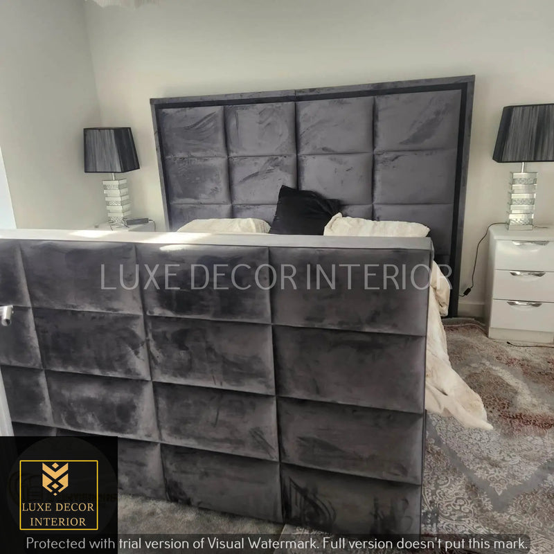 Avery Plush Velvet Bed – Bespoke Handcrafted Bedstead (Made in the UK)