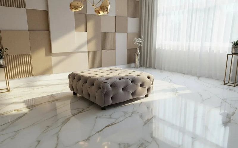 Square Chesterfield Sofa Footstool