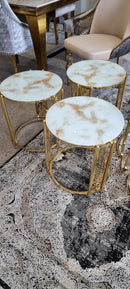RONA NEST OF TABLES 3+1 - BLACK AND GOLD