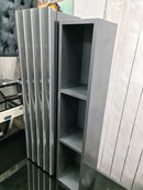 LOTUS WALL MOUNT CABINET + SHELF -GREY & CHROME