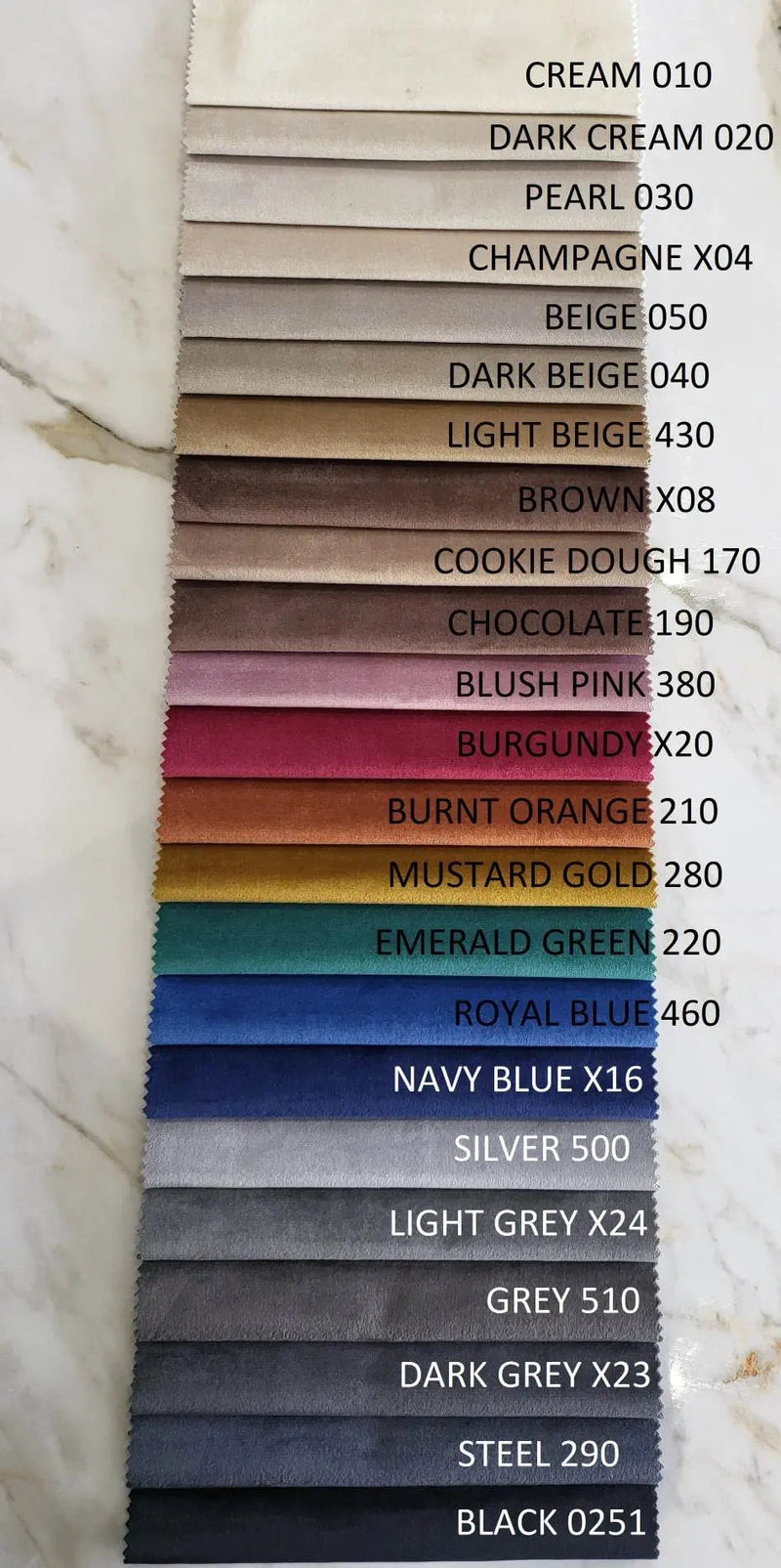 DUBAI SOFA SAMPLE - PLUSH VELVET SAMPLE FABRIC