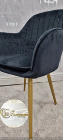 PRETORIA VELVET DINING CHAIR