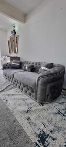 Ambassador 3+2 Seater In Grey V27 & Chrome