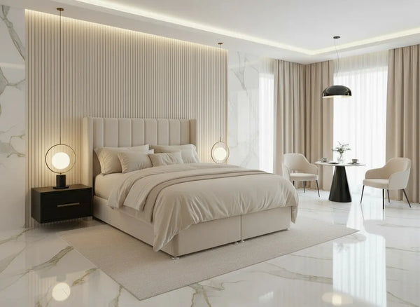 ROMA Divan Gas lift Bed – Bespoke Storage Options