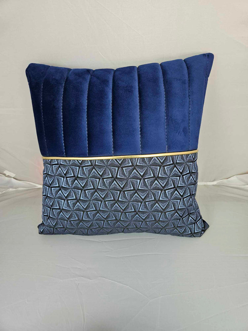 Cora Blue and Gold Detailing  Cushion