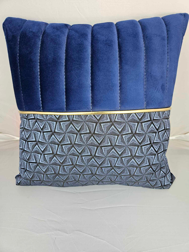 Cora Blue and Gold Detailing  Cushion