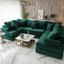 LOUISIANA PREMIUM FRENCH VELVET U CORNER SOFA RANGE
